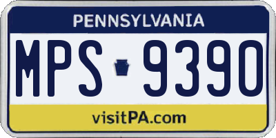 PA license plate MPS9390