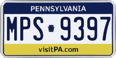 PA license plate MPS9397