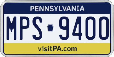 PA license plate MPS9400