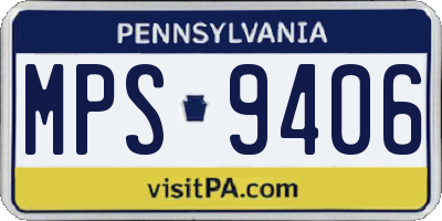 PA license plate MPS9406