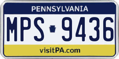 PA license plate MPS9436