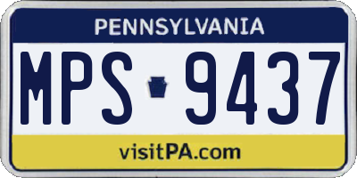 PA license plate MPS9437