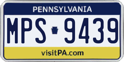 PA license plate MPS9439