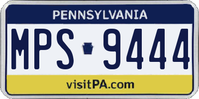 PA license plate MPS9444