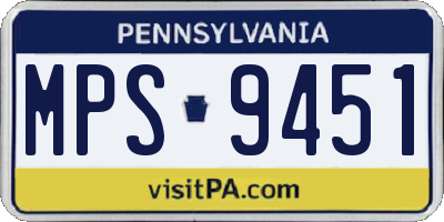 PA license plate MPS9451