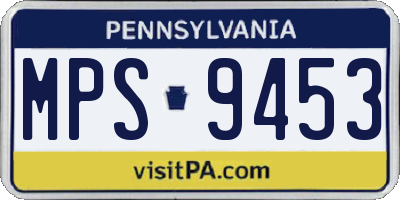 PA license plate MPS9453