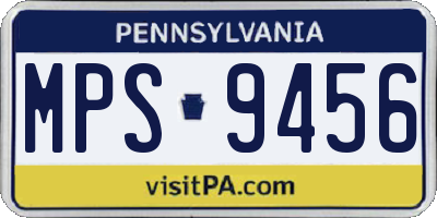 PA license plate MPS9456
