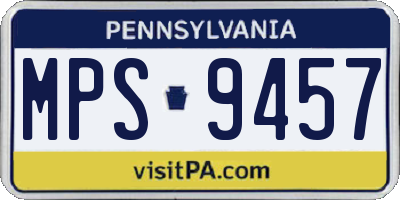 PA license plate MPS9457