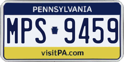 PA license plate MPS9459