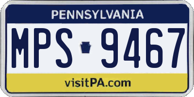 PA license plate MPS9467