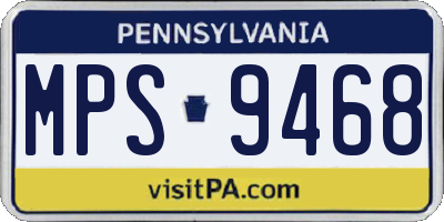PA license plate MPS9468