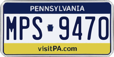 PA license plate MPS9470
