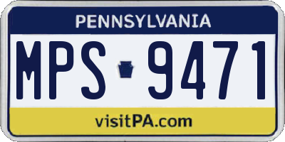 PA license plate MPS9471