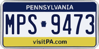 PA license plate MPS9473