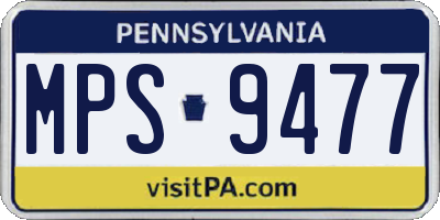 PA license plate MPS9477