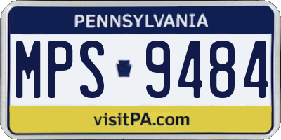 PA license plate MPS9484