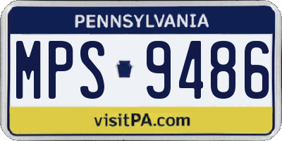 PA license plate MPS9486