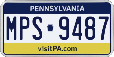 PA license plate MPS9487