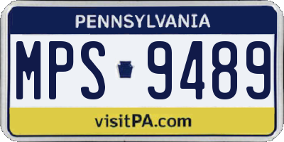 PA license plate MPS9489