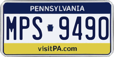 PA license plate MPS9490