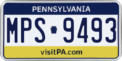 PA license plate MPS9493