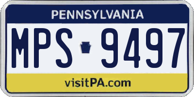 PA license plate MPS9497
