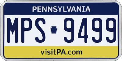 PA license plate MPS9499