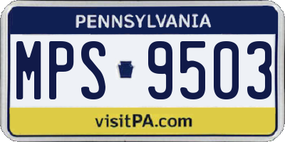 PA license plate MPS9503