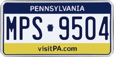 PA license plate MPS9504