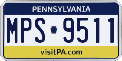 PA license plate MPS9511
