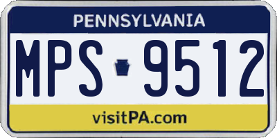 PA license plate MPS9512
