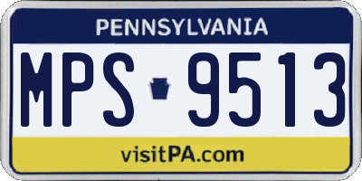 PA license plate MPS9513