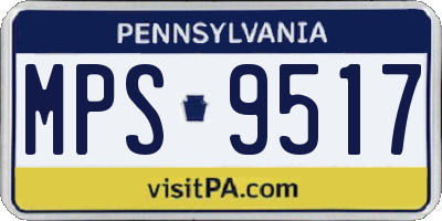 PA license plate MPS9517