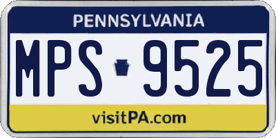 PA license plate MPS9525