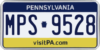 PA license plate MPS9528