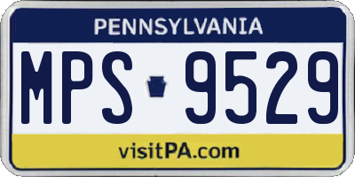 PA license plate MPS9529