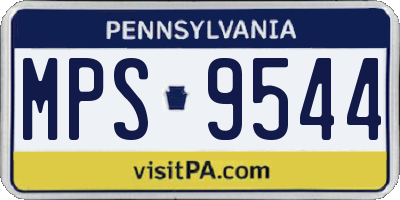 PA license plate MPS9544