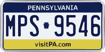 PA license plate MPS9546