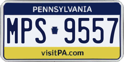PA license plate MPS9557