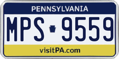 PA license plate MPS9559