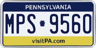 PA license plate MPS9560