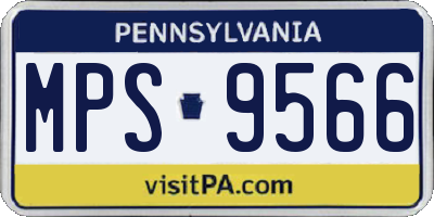 PA license plate MPS9566