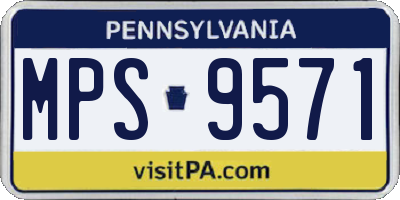 PA license plate MPS9571