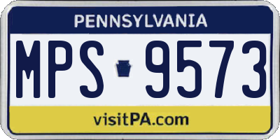 PA license plate MPS9573