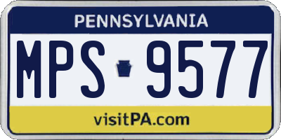 PA license plate MPS9577