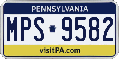 PA license plate MPS9582