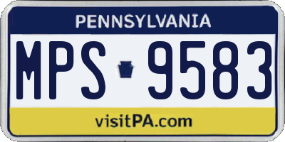 PA license plate MPS9583