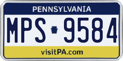 PA license plate MPS9584