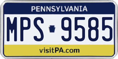 PA license plate MPS9585