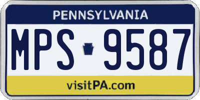 PA license plate MPS9587